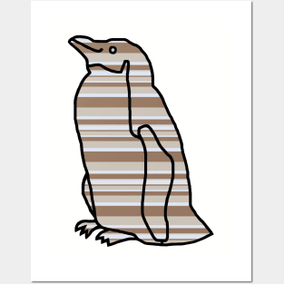 Stone Stripes Penguin Posters and Art